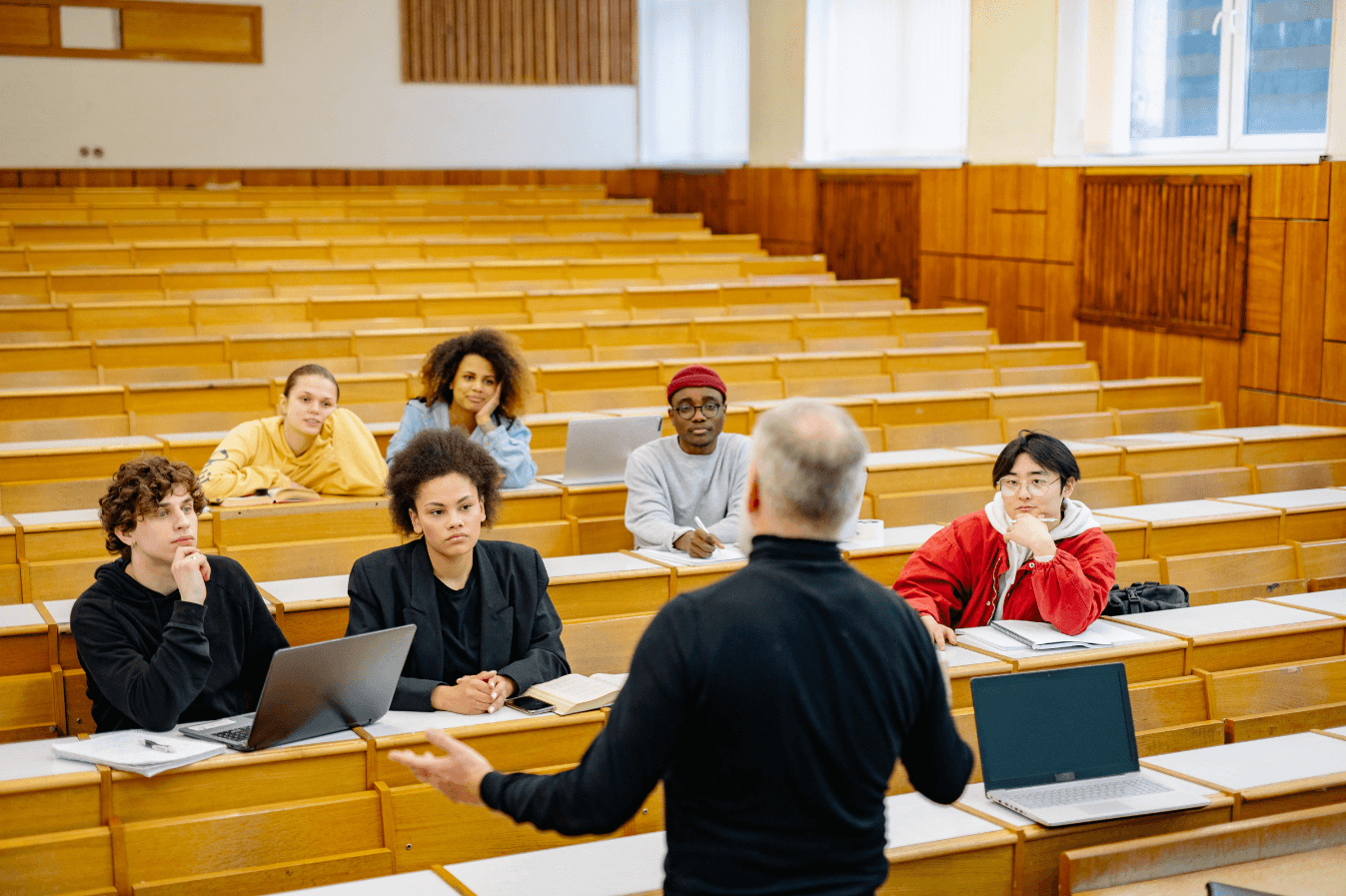 Group of students in a lecture hall